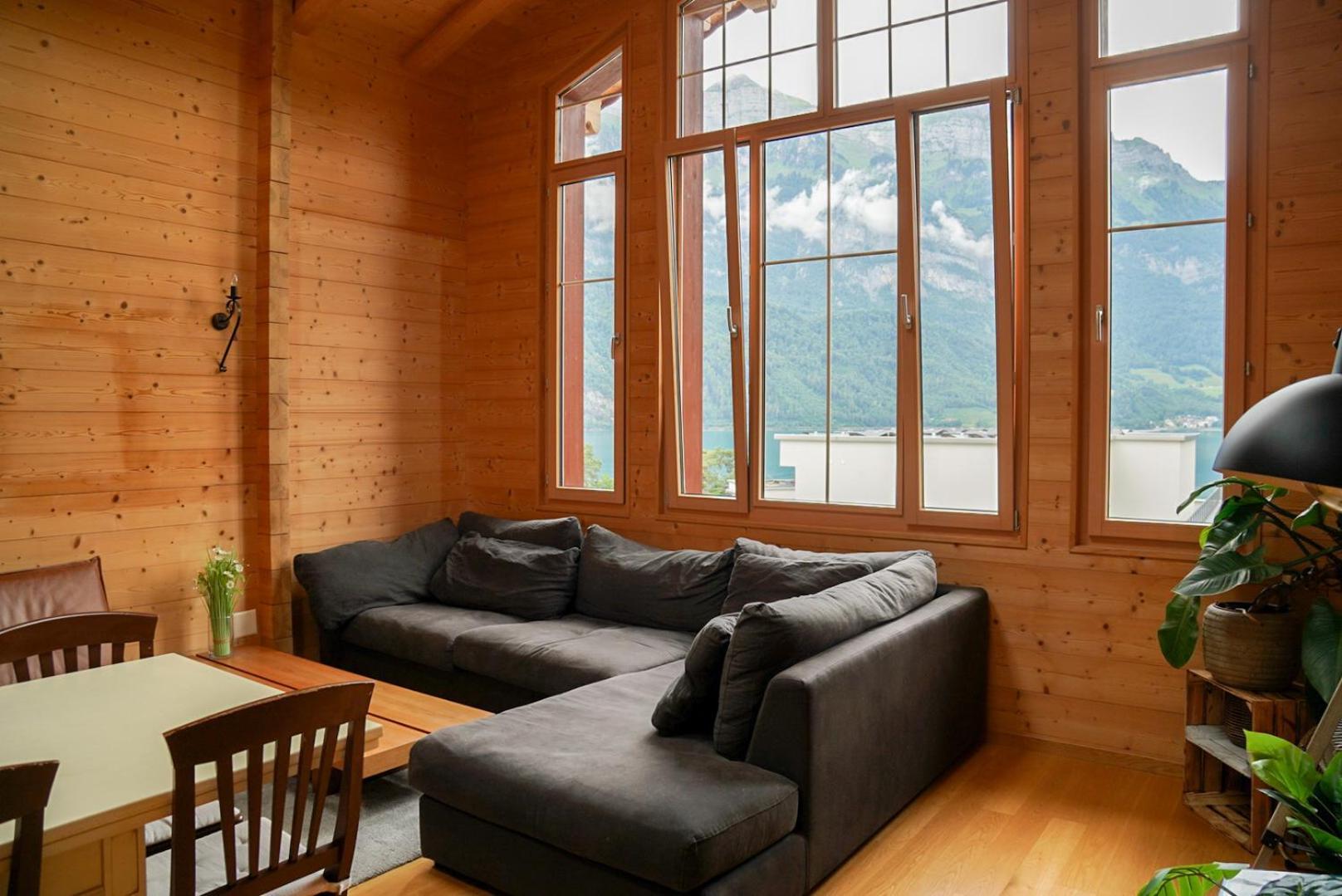 Doodle'S Amazing Chalet -Walensee - Flumserberg - Churfirsten - Heidiland - Pool - Sauna Mols Bagian luar foto