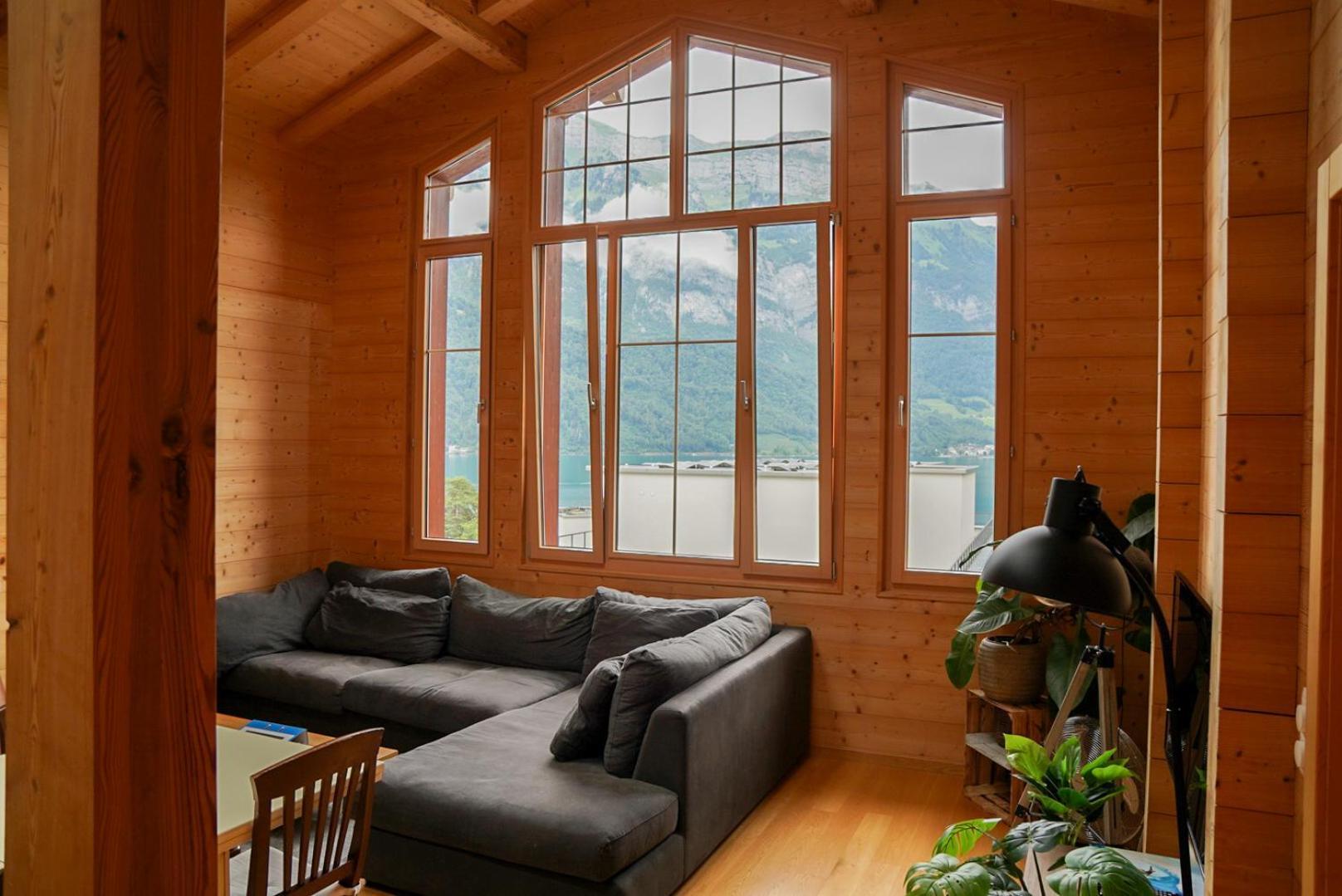 Doodle'S Amazing Chalet -Walensee - Flumserberg - Churfirsten - Heidiland - Pool - Sauna Mols Bagian luar foto