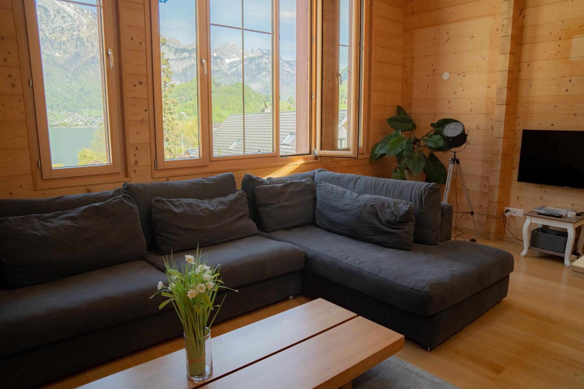 Doodle'S Amazing Chalet -Walensee - Flumserberg - Churfirsten - Heidiland - Pool - Sauna Mols Bagian luar foto
